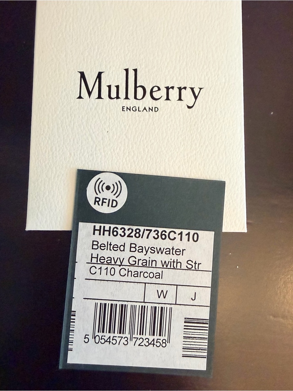 100% Authentic Mulberry Grey Pebbled Leather Belted Bayswater Bag - Picture 9 of 9